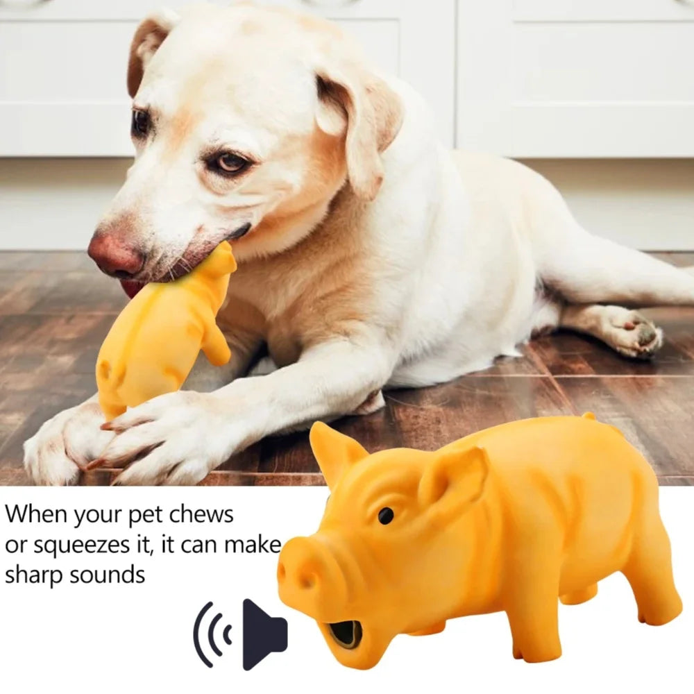 Cão bonito mastigar brinquedos de borracha som porco rangido látex brinquedos para animais de estimação para cão rangendo mastigar treinamento filhote de cachorro suprimentos produtos para animais de estimação
