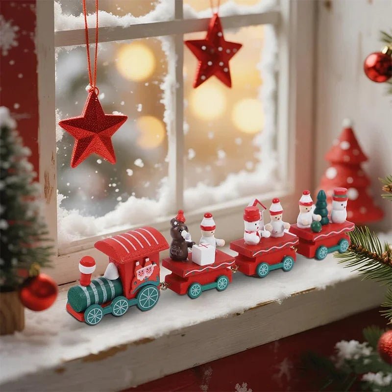 Decorações de Natal: Trem, Enfeites para Árvore de Natal, Decoração para Festas e Casa, Ano Novo 2026, Presente de Natal, Adereços para Vitrine