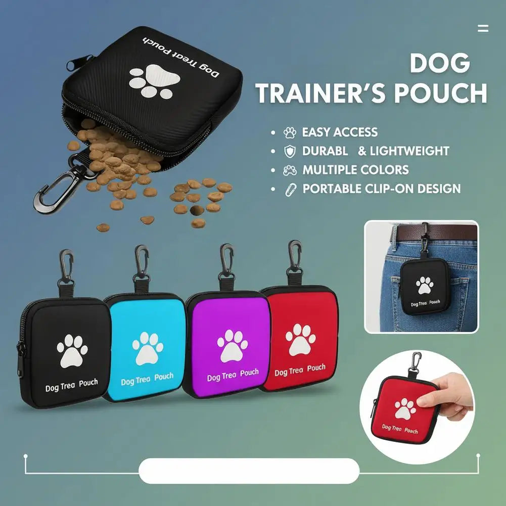 1 unidade Bolsa Portátil para Petiscos de Cães, Pochete de Cintura para Passeio e Treinamento ao Ar Livre, Bolso de Armazenamento de Alimentos