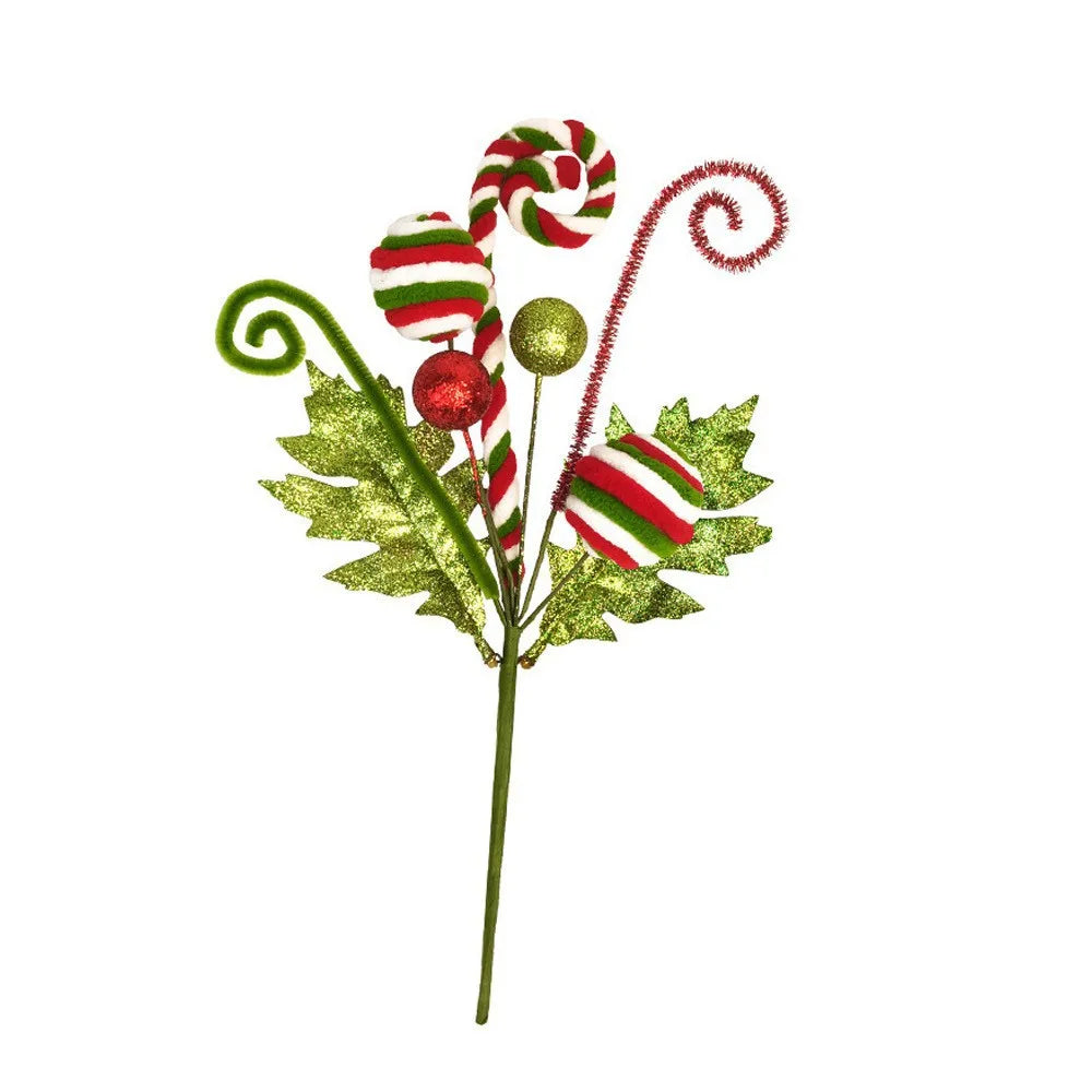 Ornamento de decoração de árvore de Natal com cebolinha dourada espumante rosa verde doce giratório decorações de Natal