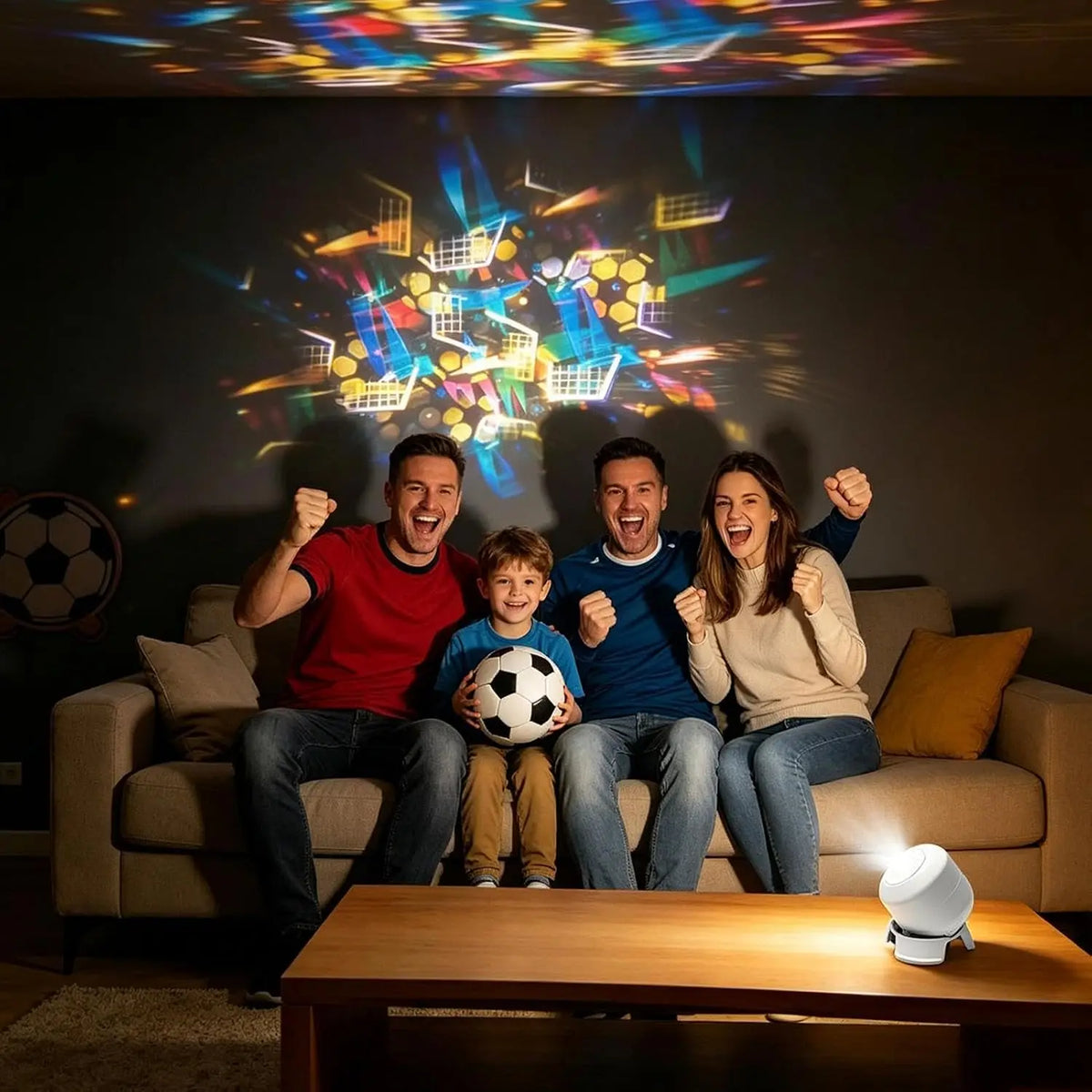 Luz Projetora de Natal, Lâmpada LED Rotativa com 16 Padrões, Luz Colorida para Decoração de Festas de Natal e Halloween - Kasa & Pet