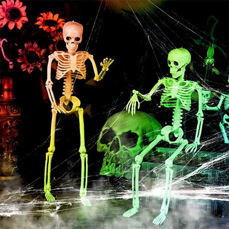 1PC Modelo de Esqueleto Humano Articulado Decoração de Halloween Fantasma Pendurável Casa Assombrada Ornamento de Casa Artigos de Decoração DIY para Festa Assustadora ﻿