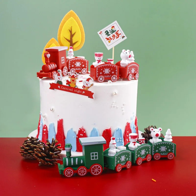 Trem de Plástico de Natal, Decorações de Natal para Casa 2026, Enfeite de Natal, Presentes de Ano Novo 2026