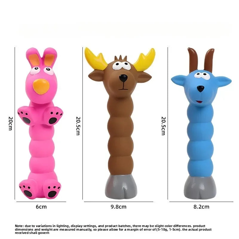 Brinquedo Interativo para Cães e Gatos, Coelho, Cabra e Alce que Gritam, Brinquedo de Animais de Desenho Animado para Cães, Brinquedo de Látex com Som para Mastigar e Treinar, Produtos para Animais de Estimação