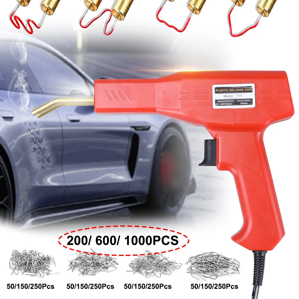 Kit de soldagem de plástico, kit de reparo de soldador, grampeador quente para rachaduras de para-choques de carro, caiaques, brinquedos de plástico