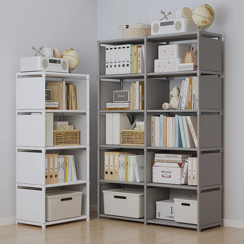 Estante de Livros Multicamadas de Fácil Montagem, Prateleira de Armazenamento para Sala de Estar, Quarto e Estudo, Ideal para Livros, Brinquedos e Diversos