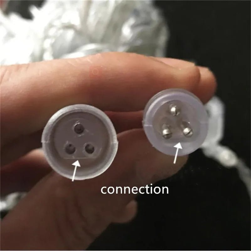 Decoração de Natal 2024 Led Lights Outdoor Street Garland 8/12M Waterproof Connector Icicle Light Ano Novo 2023 Decor para Casa,arvore de natal,cortinas,luzes de natal,natal decoração,pisca pisca de natal - Kasa & Pet