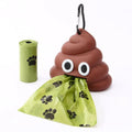 Ao ar livre portátil saco de resíduos do cão de estimação dispensador saco de cocô carregador ferramenta de limpeza suprimentos para animais de estimação forma fecal sacos de cocô do cão