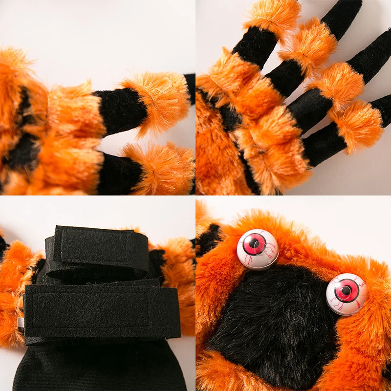 Red Eyed Spider Chest e Back Transformation Traje, Pet roupas, Halloween Party Supplies, Role Playing, bonito, gatos, cão