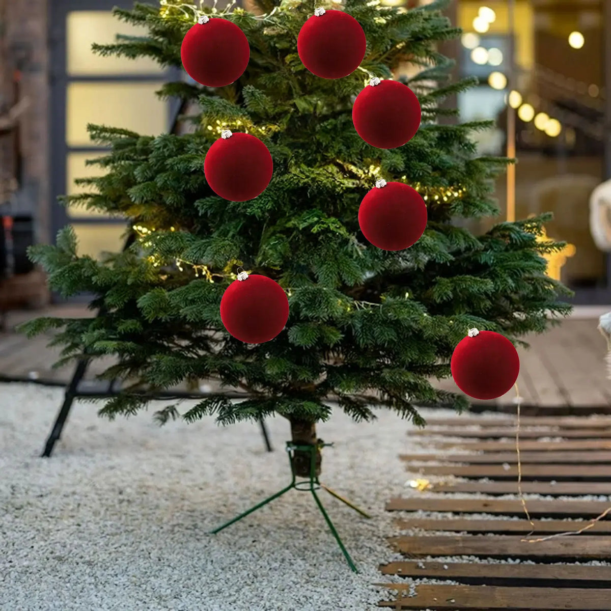 9 pçs 10cm bola de natal ornamentos árvore de natal pendurado pano de veludo bolas decorativas festa em casa decoração da árvore de natal ano novo
