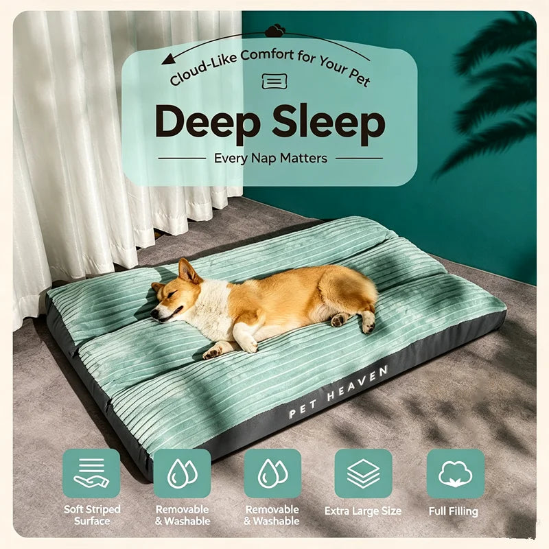 Cama para Cães para Dormir, Tapete Universal para Animais de Estimação para Todas as Estações com Capa Removível e Lavável, Almofada para Gatos Resistente a Mordidas, Brinquedo Interativo para Brincar Sozinho
