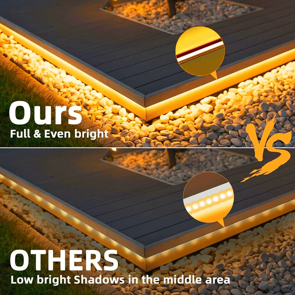 1m-35m brilho surper cob led luz de tira 288leds/m ra90 220v ao ar livre tubo de silicone à prova dwaterproof água para quintal piscina caminho