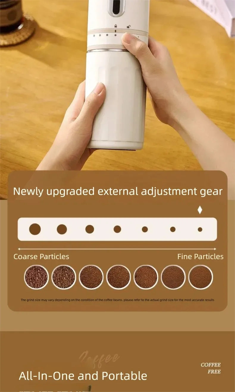 Máquina de Café Multifuncional Portátil para Viagem com Moedor Integrado e Mini Copo para Preparo Manual, Ideal para Casa e Atividades ao Ar Livre
