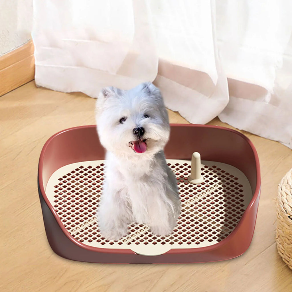 Cão de estimação toalete para gato portátil interior ao ar livre com proteção parede treinamento almofada titular lavatório bacia caixa maca treinador corne
