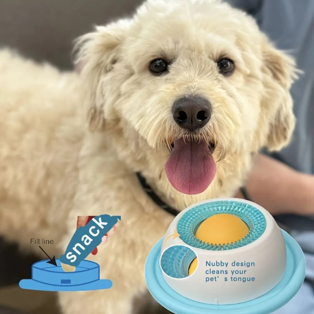 Novos brinquedos interativos para animais de estimação que promovem a saúde dental, tigela de petiscos autoestimulante, treinamento e alimentador lento para cães e gatos.