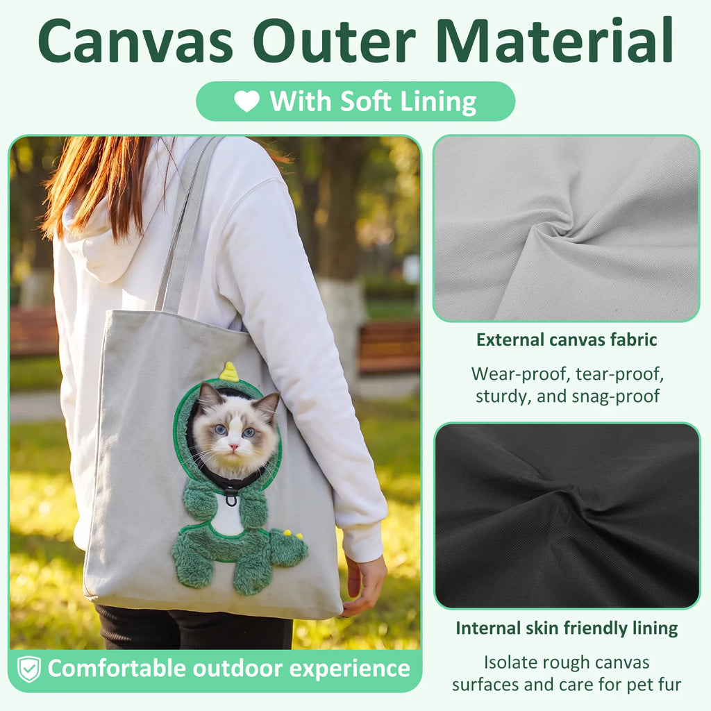 Bolsa de transporte para animais de estimação, modelo portátil com abertura para a cabeça, com fivela de segurança para a coleira, bolsa de viagem respirável para cães e gatos, artigos para animais de estimação, para