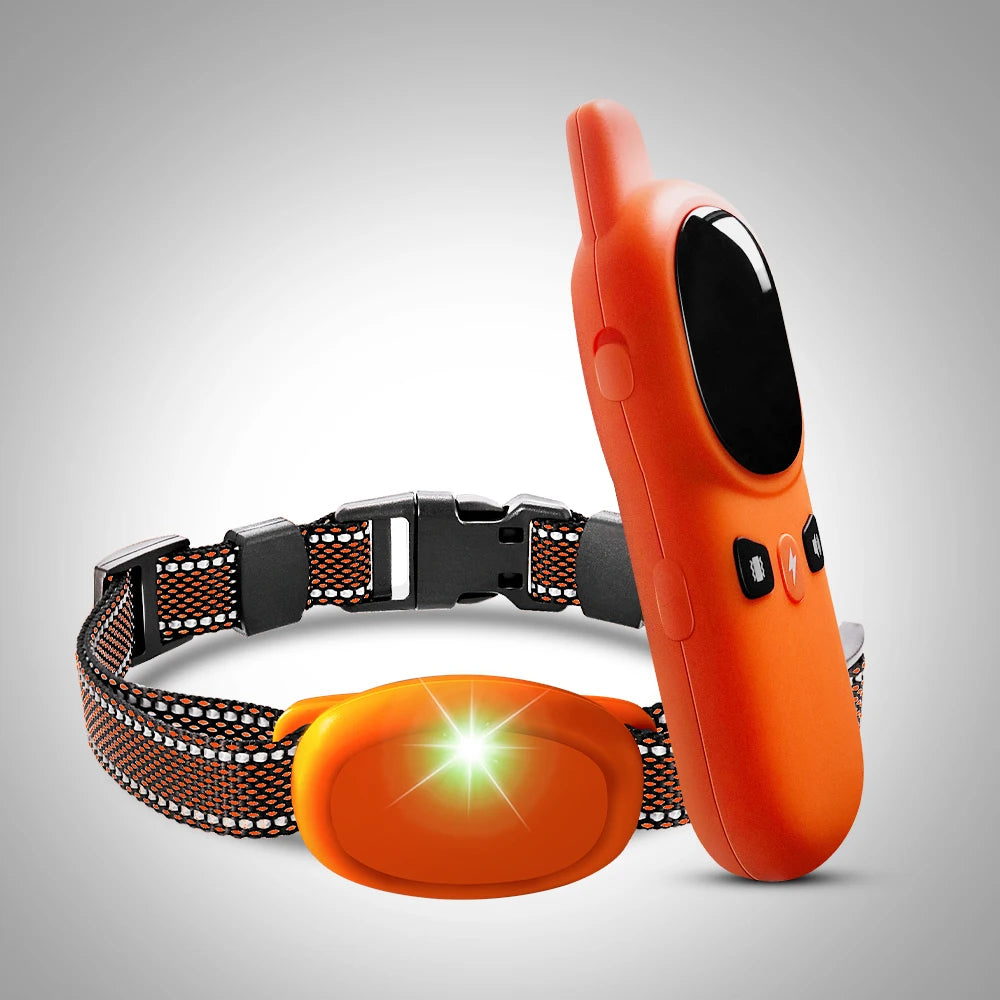 Coleira eletrônica para treinamento de cachorro, recarregável, LCD, choque remoto, animal de estimação, filhote de cachorro, treinador à prova d'água