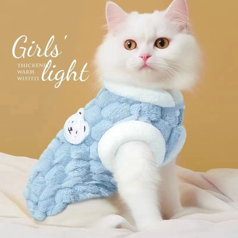 Inverno pet cão colete jaqueta de lã quente roupas para cães moda filhote de cachorro casaco macio gato jaqueta para animais de estimação casaco chihuahua trajes para cães
