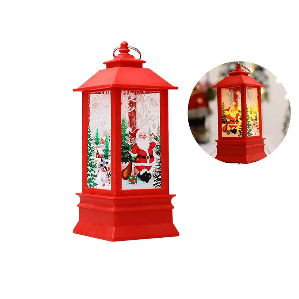 Natal santa lanterna luzes de vento feliz natal decoração para casa natal navidad 2022 ornamentos de natal presentes ano novo 2023