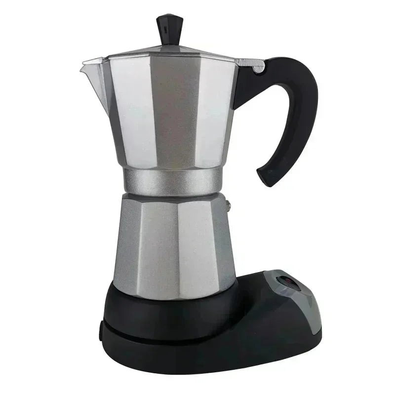 Cafeteira elétrica de alumínio 220v 300ml, estilo italiano, com plugue europeu, para uso doméstico, rápida e conveniente. - Kasa & Pet