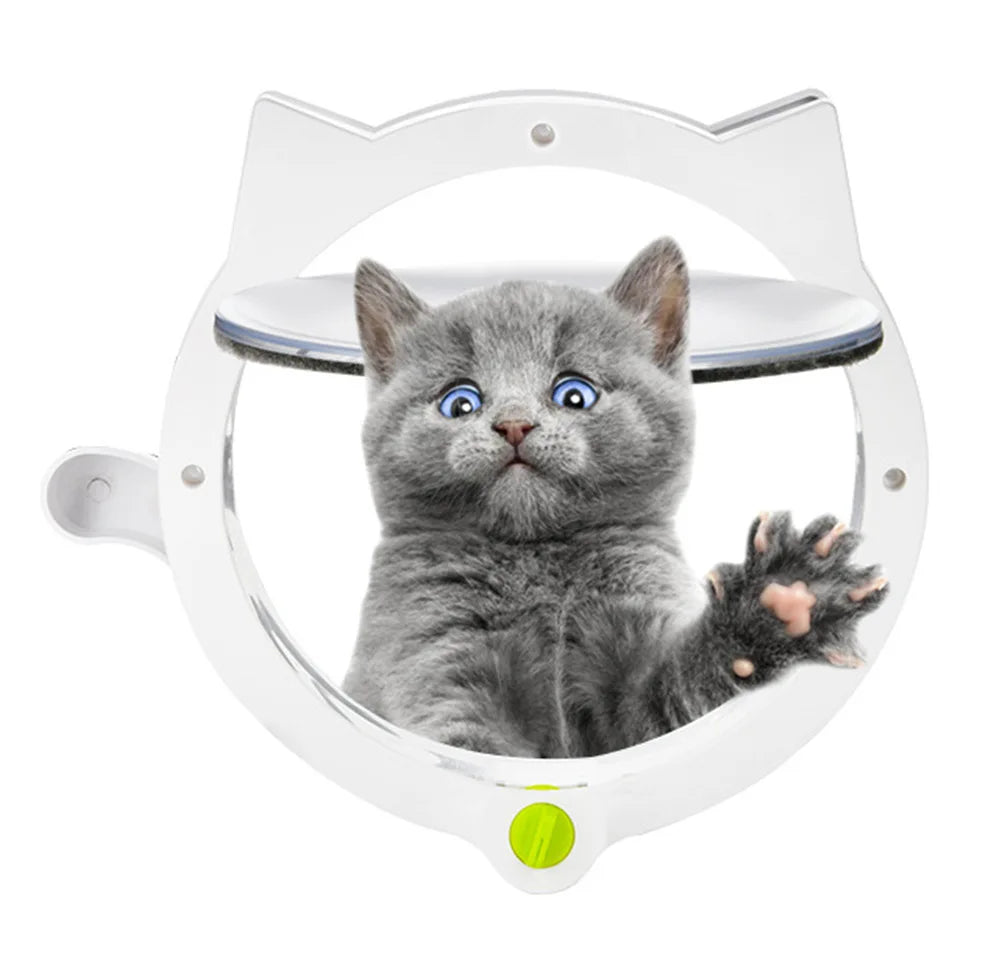 Porta para Gatos e Cães para Porta de Vidro, Acesso Livre para Gatos e Filhotes, Porta Automática para Animais de Estimação, Fácil Instalação, Porta de Entrada e Saída para Pequenos Animais