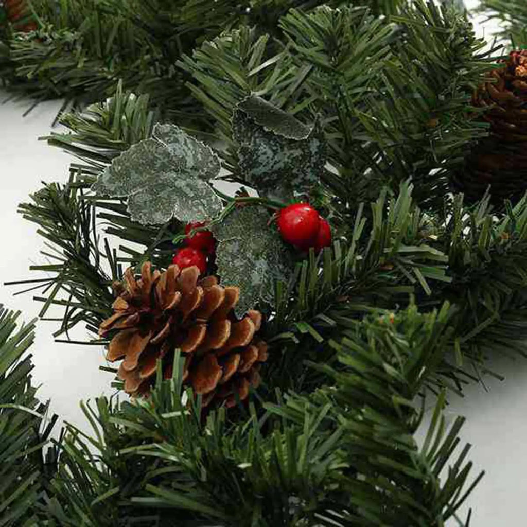 Decoração artificial da guirlanda do Natal, 5.9ft, com pinhas, interno, exterior, HOME, árvore do Xmas, porta, inverno