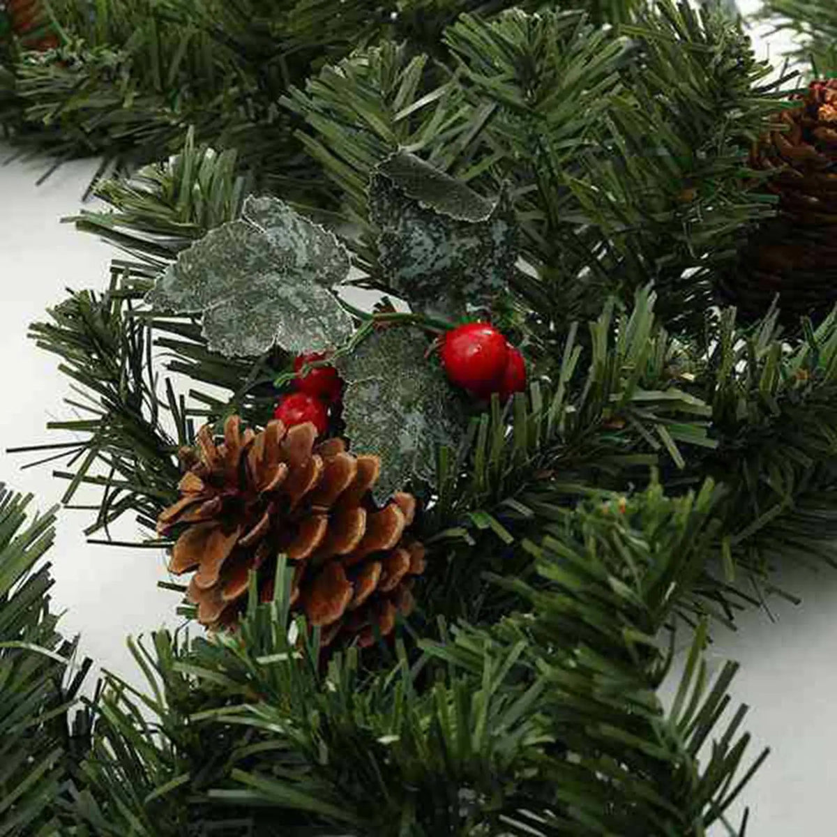 Decoração artificial da guirlanda do Natal, 5.9ft, com pinhas, interno, exterior, HOME, árvore do Xmas, porta, inverno