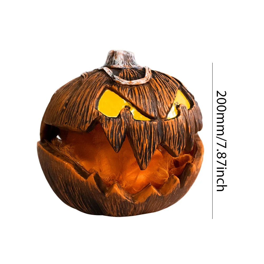 Decoração Animada de Abóbora de Halloween, Ativada por Som, Fala e se Move, Cria uma Atmosfera Assustadora para Decoração de Festa de Halloween