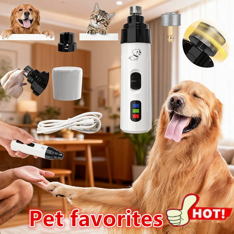 Cão aparador de unhas elétrico moedor de unhas filhote de cachorro gato cortador de unhas profissional pet grooming gadget diamante bit cabeça substituição