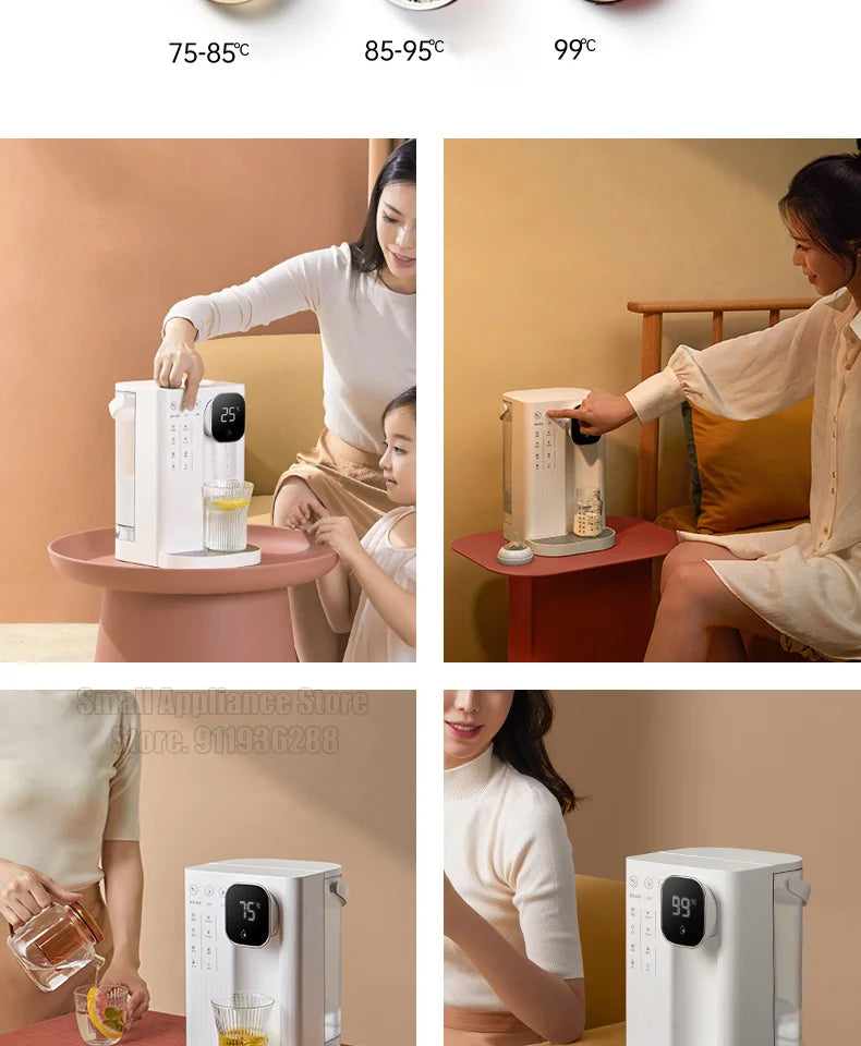 Jmeye dispensador de água de calor instantâneo portátil casa escritório chá fabricante dois métodos enchimento água aquecedor desktop purificador água