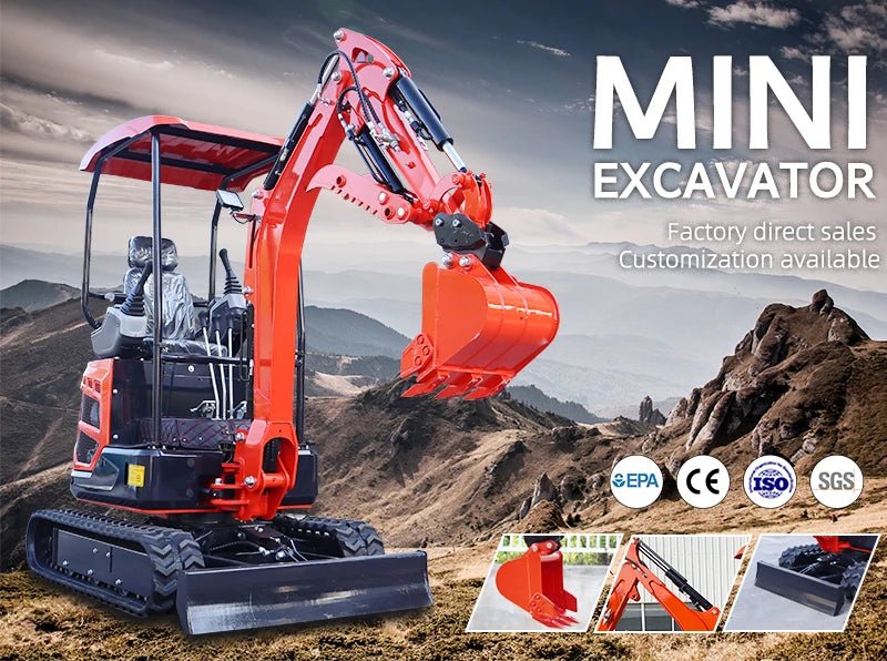 Mini Escavadeira de 1.8 Toneladas com Motor Kubota, Hidráulica, Pequena Escavadeira de Esteira, Certificação CE EPA EURO5 para Projetos de Agricultura e Reforma - Kasa & Pet