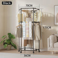 Cabides, rack de secagem de roupas com rodas, varal que economiza espaço para casa, construção de metal resistente, para varanda, sala de estar