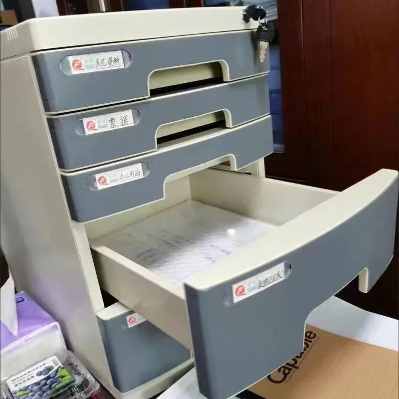 Armário de arquivo com fechadura para escritório, gaveta a4, armário de armazenamento, multicamadas, sob a mesa, escritório, pequena caixa de armazenamento zz