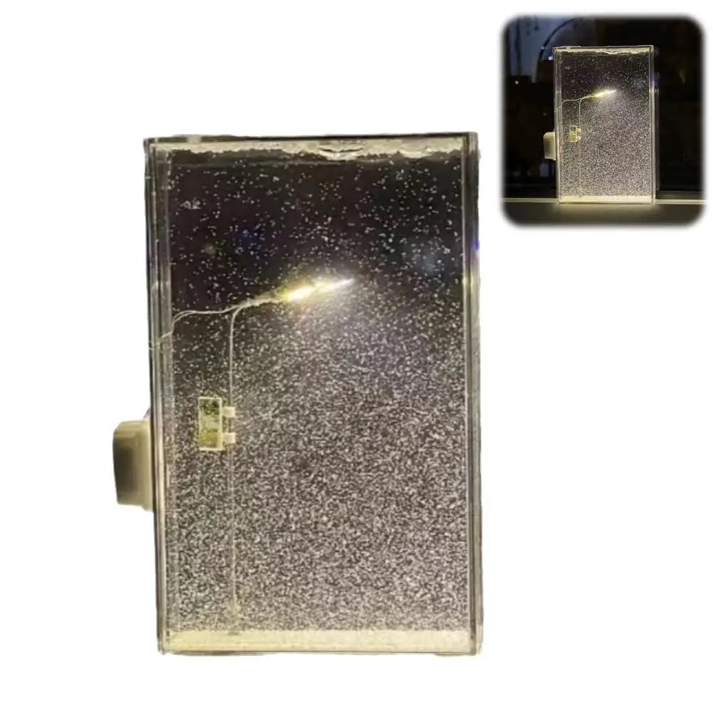 Luzes noturnas de natal pequena luz de rua nevada fluindo noite diy luzes de natal artes e ofícios ornamento de mesa de natal