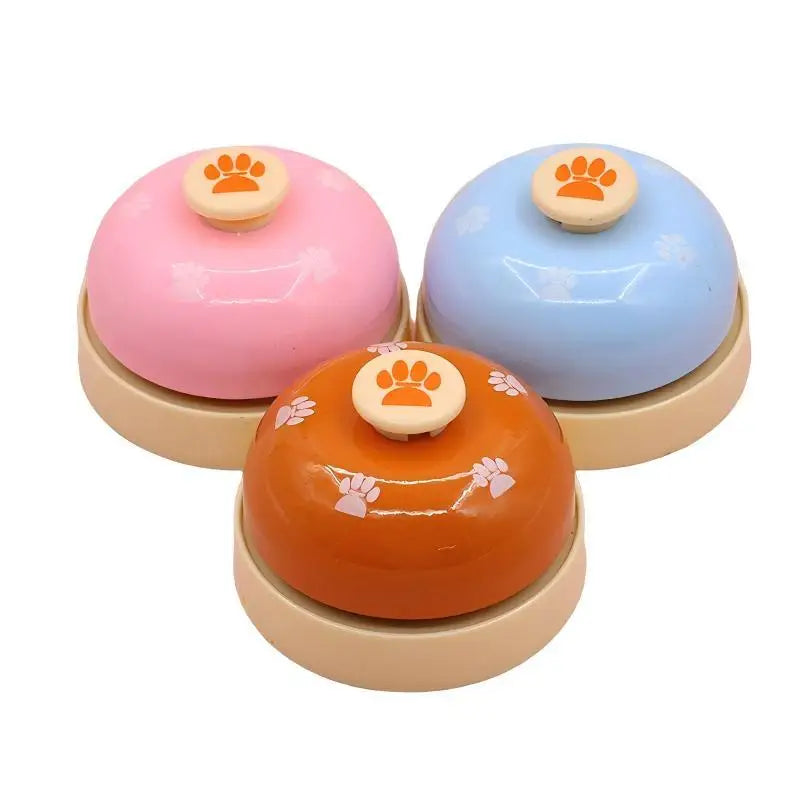 Campainha de Treinamento para Animais de Estimação com Padrão de Patinhas Adorável, Base Antiderrapante para Treinamento de Filhotes e Gatinhos, Alerta de Alimentação, Suprimentos para Animais de Estimação