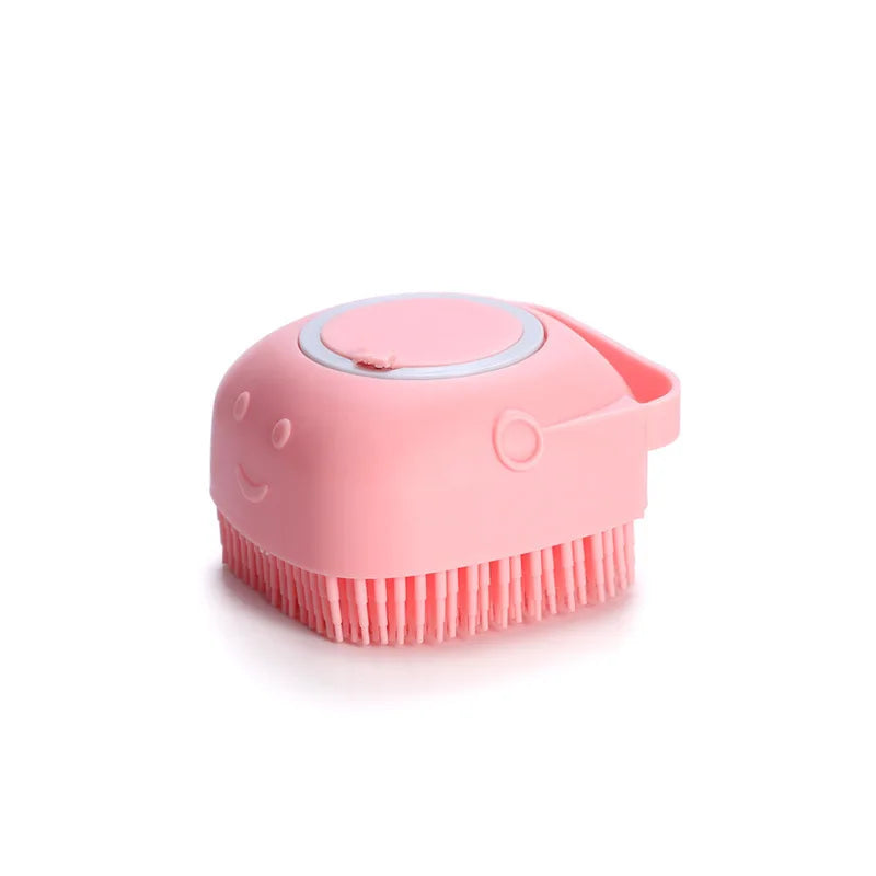 Escova de banho para animais de estimação, massageador de silicone macio, gel de banho, ferramentas limpas, pente, limpeza de cães e gatos, suprimentos de limpeza