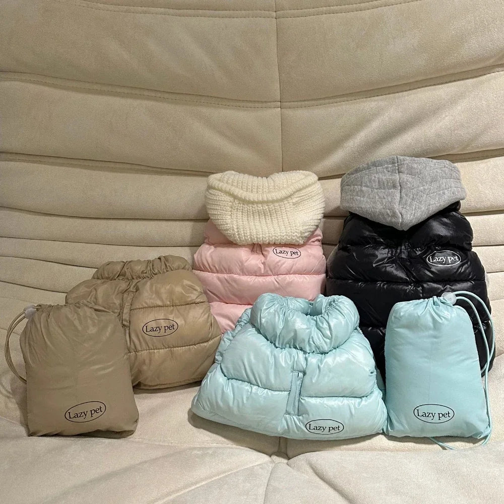 Colete monocromático para cães pequenos, casaco quente para gato, roupas de buldogue francês, roupas de pet da moda, inverno