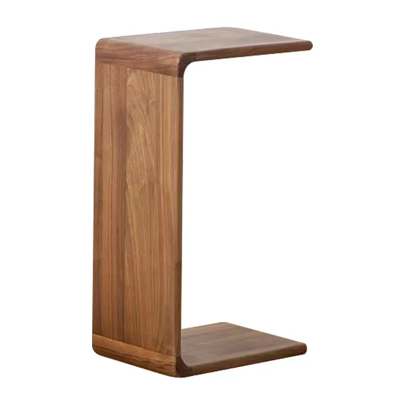Mesa de canto de nogueira preta, mesa de centro nórdica de madeira sólida, mesa lateral japonesa simples, moderna, sala de estar, móveis