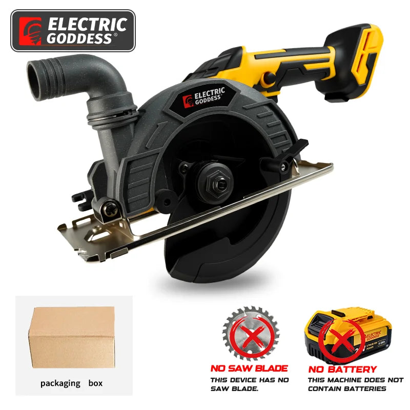 Serra Circular Elétrica Sem Escovas de 6 Polegadas (150mm) para Trabalhos em Madeira, Ferramenta de Corte Elétrica para Baterias Dewalt de 20V