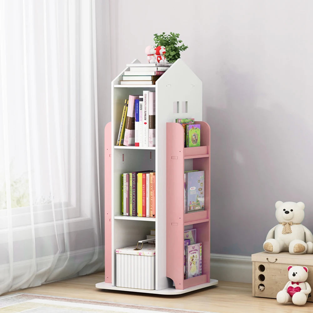 【Breeins】Madre de casa infantil, estante rotativa, livros, brinquedos, organizador de armazenamento, prateleira, armário, decoração de casa
