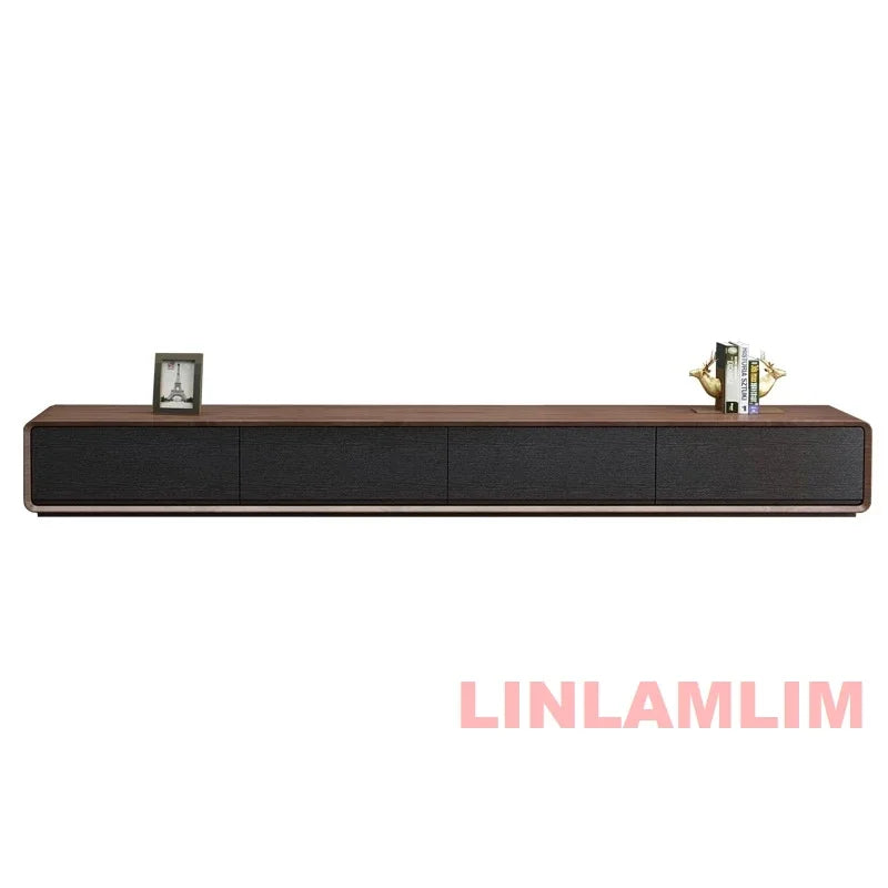 Mesa de Café e Rack para TV com Armários de Armazenamento, Conjunto de Móveis Modernos Brancos para Sala de Estar, Conjunto de Centro de Entretenimento Contemporâneo