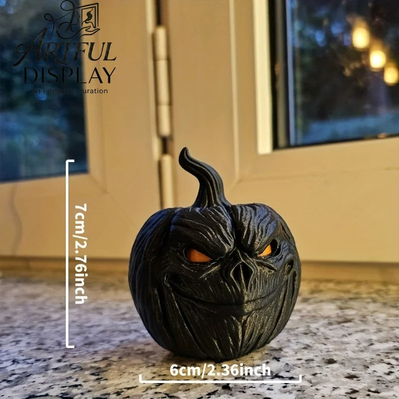Conjunto Inclui Base de Abóbora, Fantasma e Chapéu, Decoração Criativa de Elfo de Abóbora de Halloween Impressa em 3D, Ornamento de Mesa para Cenário de Feriado, Casa