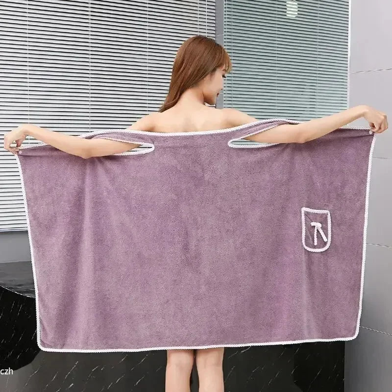 Toalhas de Banho Femininas Vestíveis para Meninas 90*130cm, Secagem Rápida, para Praia, Spa, Roupão de Banho, Roupa de Banho, Toalha para Chuveiro e Academia