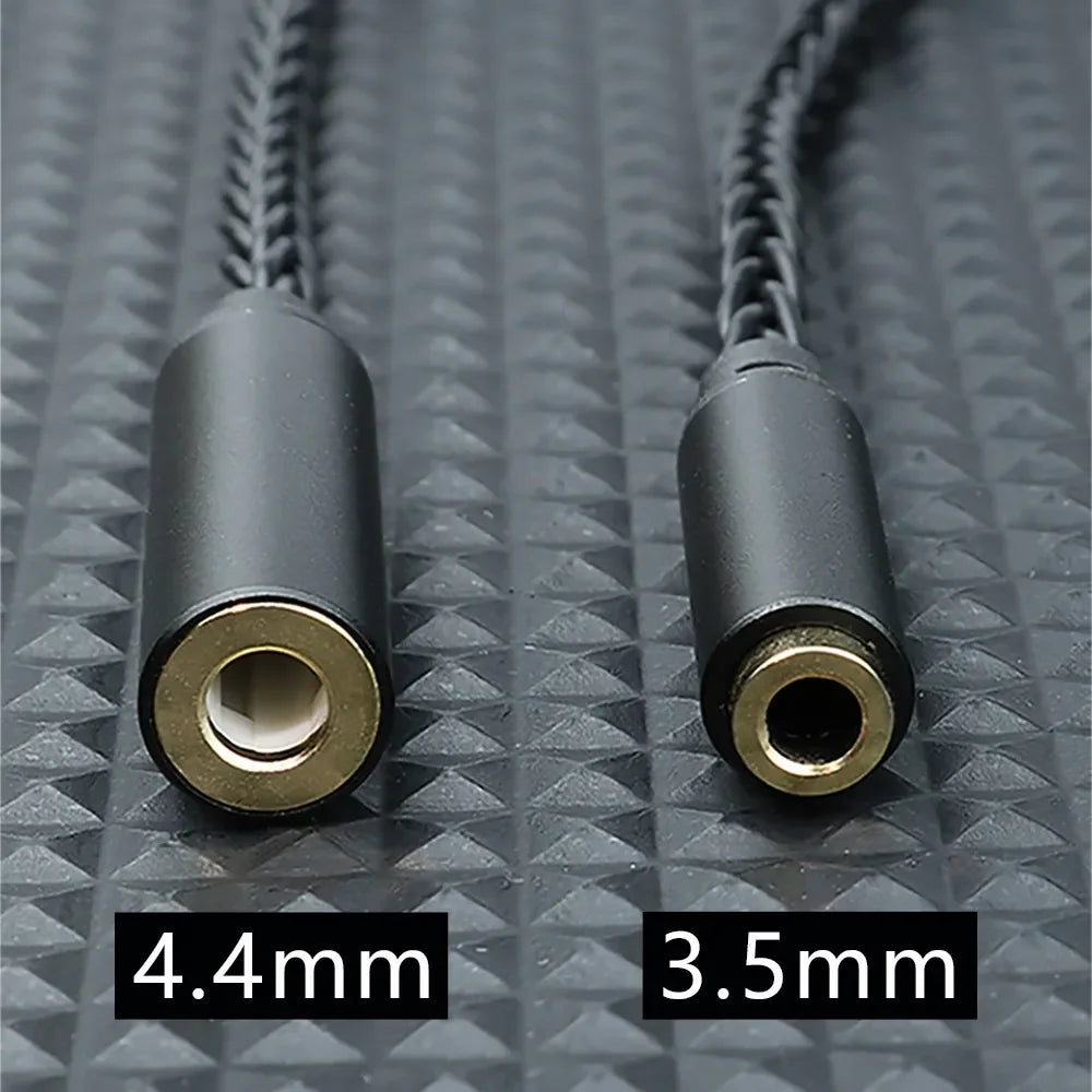 CVJ CT-3 Portable DAC Type-C to 3.5mm/4.4mm Earphone Cable CX31993 Chip 8 Weaving Silver-Plated Hifi Quality Sound Presentation