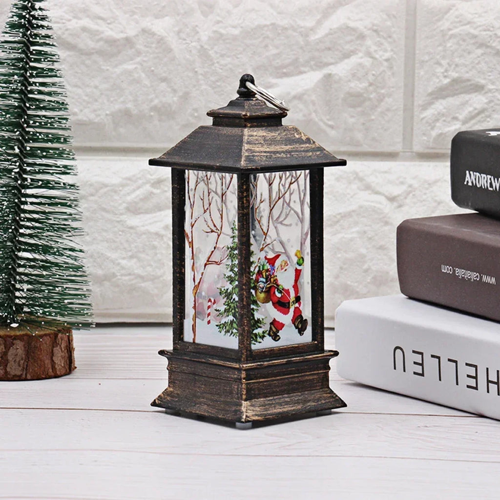 Natal santa lanterna luzes de vento feliz natal decoração para casa natal navidad 2022 ornamentos de natal presentes ano novo 2023