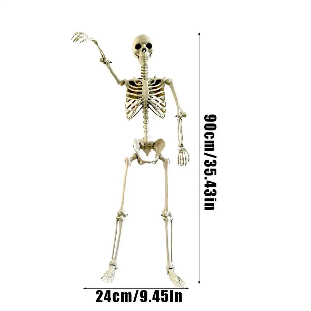 1 peça de esqueleto em forma humana para o Halloween, adereços decorativos para casa assombrada, quarto, varanda, decoração de festa, suprimentos para DIY.