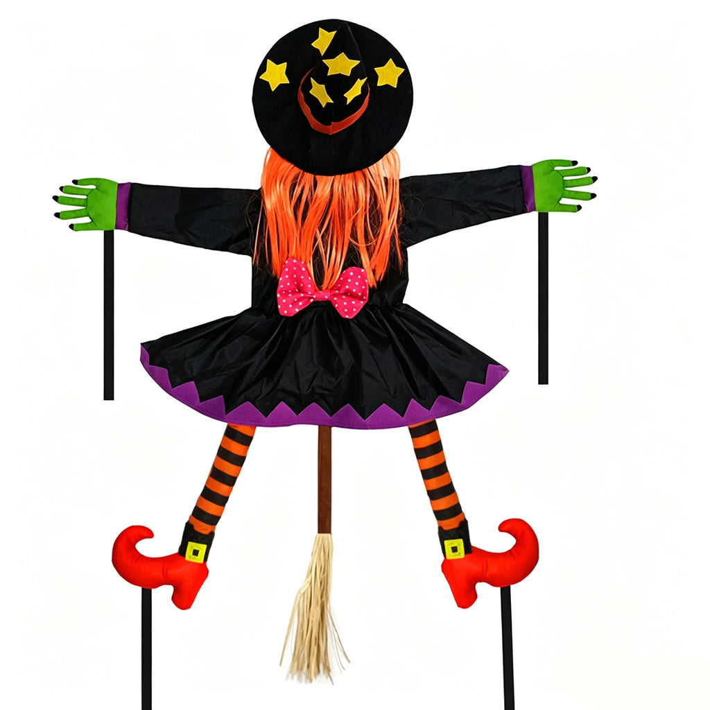Decoração de Boneca de Bruxa de Halloween Colidindo com a Árvore, Engraçada para Jardim e Quintal, Suprimentos para Decoração de Cena de Festa de Halloween