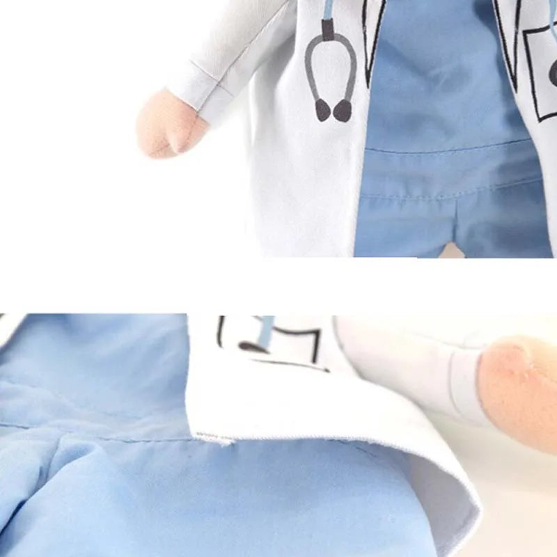 Roupas para animais de estimação gato cão cosplay médicos traje filhote de cachorro vestido branco engraçado casaco vestido de festa para pequenos animais de estimação roupas chihuahua trajes