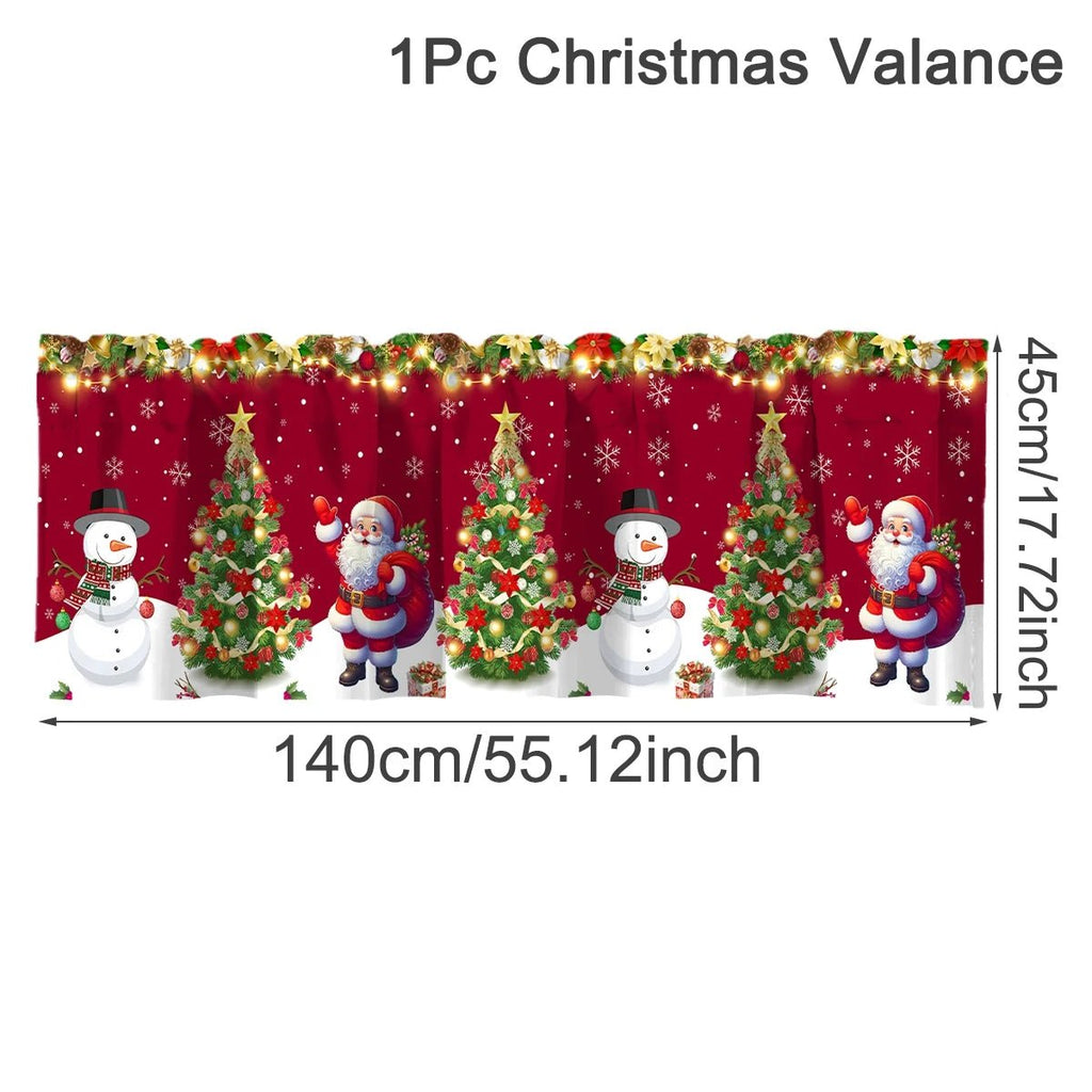 1/2 peças de cortina de Natal, decoração de Feliz Natal para casa, cortina de Natal 2025, enfeites de janela, presente de Natal 2026.