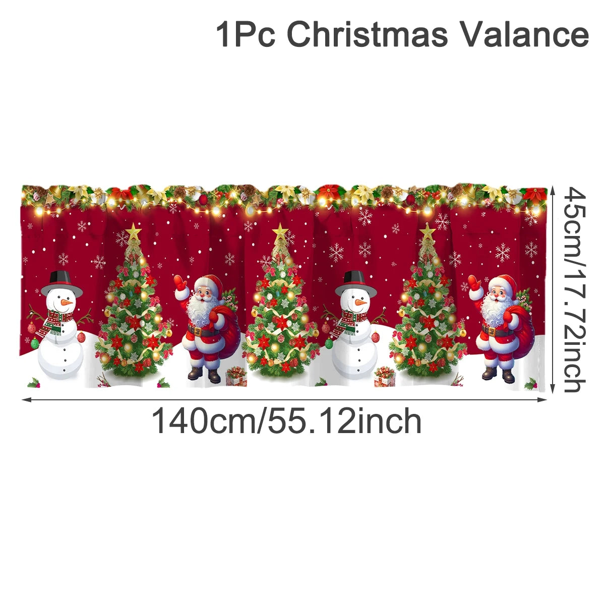 1/2 peças de cortina de Natal, decoração de Feliz Natal para casa, cortina de Natal 2025, enfeites de janela, presente de Natal 2026.